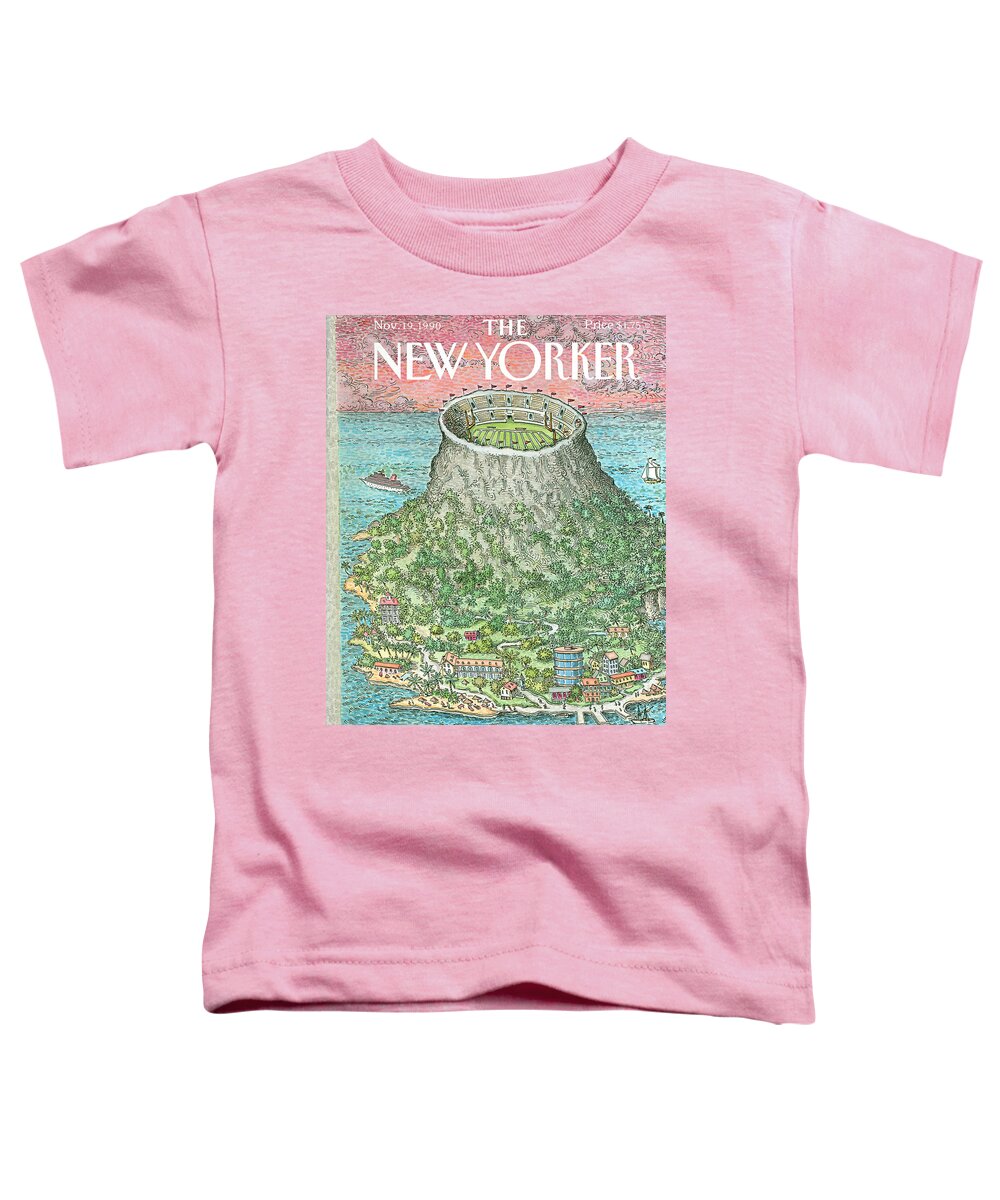 Leisure Toddler T-Shirt featuring the painting New Yorker November 19th, 1990 by John O'Brien