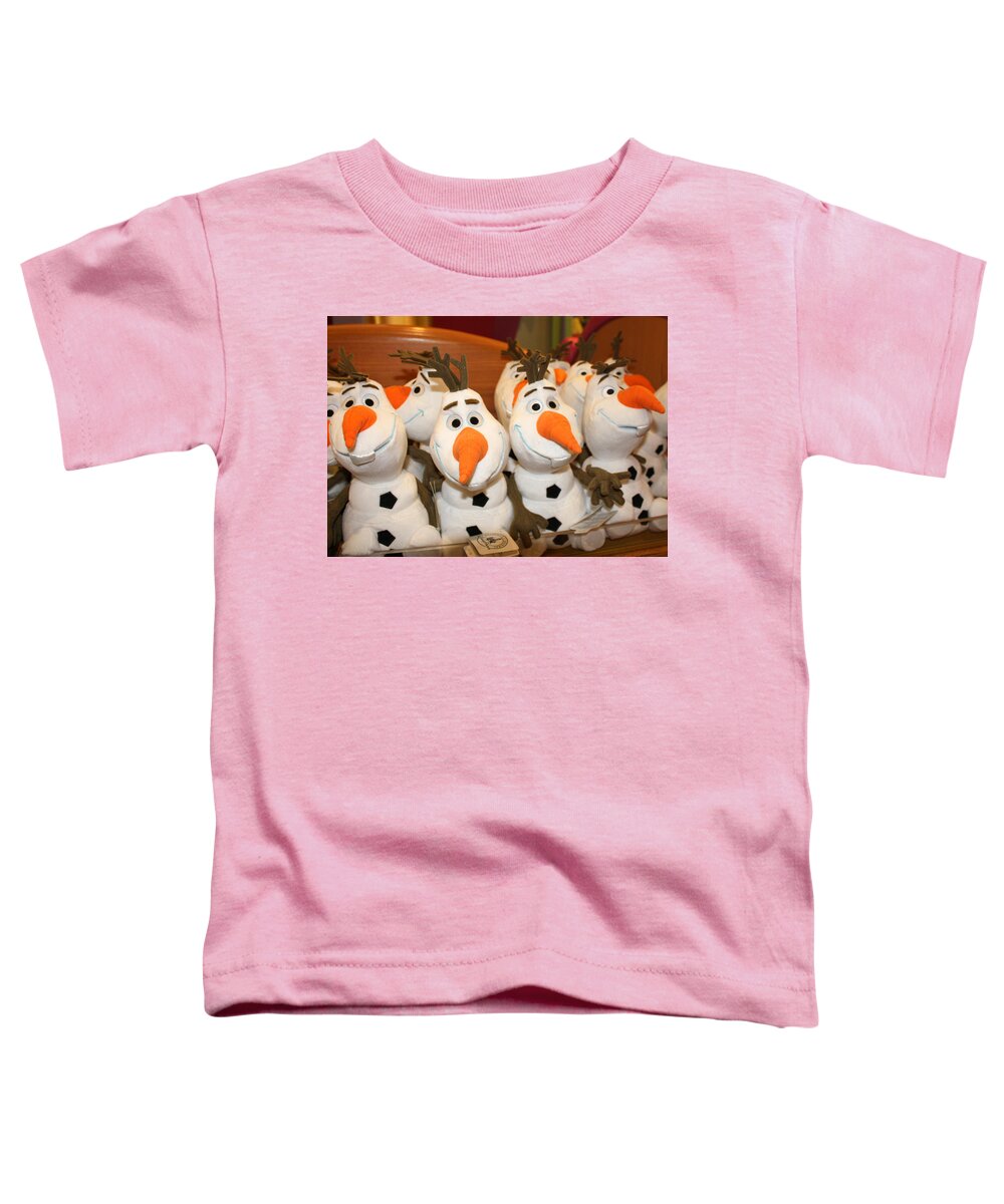 Disney World Toddler T-Shirt featuring the photograph Olaf Cuddles by David Nicholls