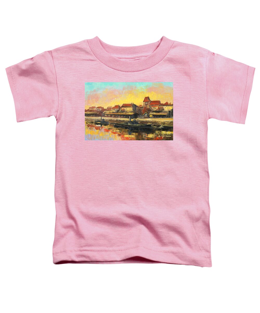 Torun Toddler T-Shirt featuring the painting Old Torun by Luke Karcz