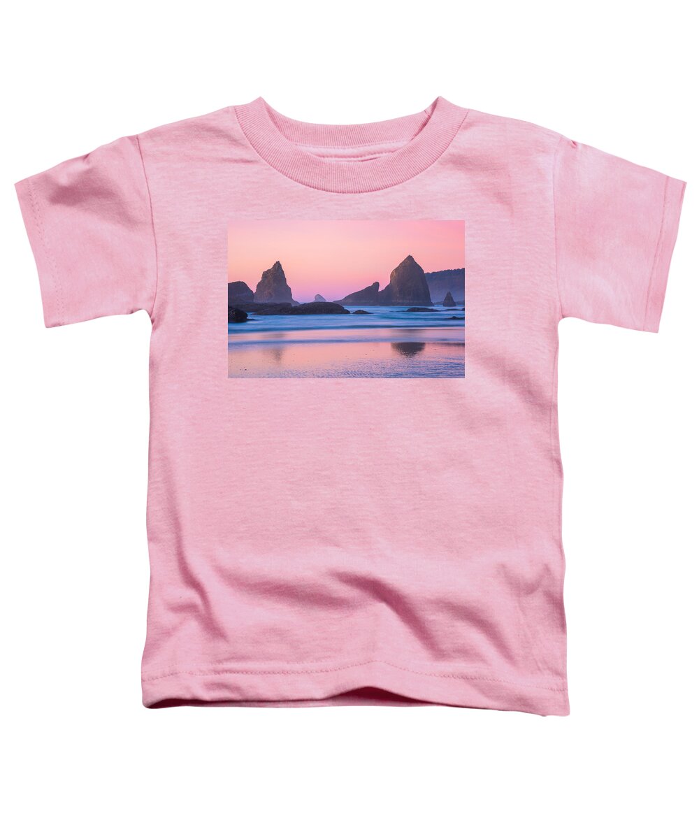 Oregon Toddler T-Shirt featuring the photograph Oregon Coast Twilight by Darren White