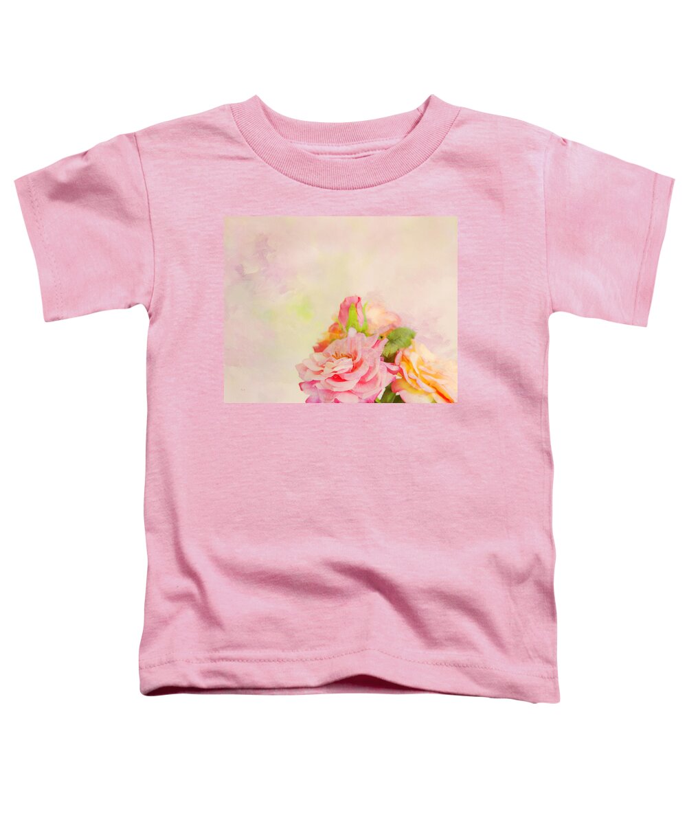 Floral Toddler T-Shirt featuring the photograph Painterly Roses by Theresa Tahara