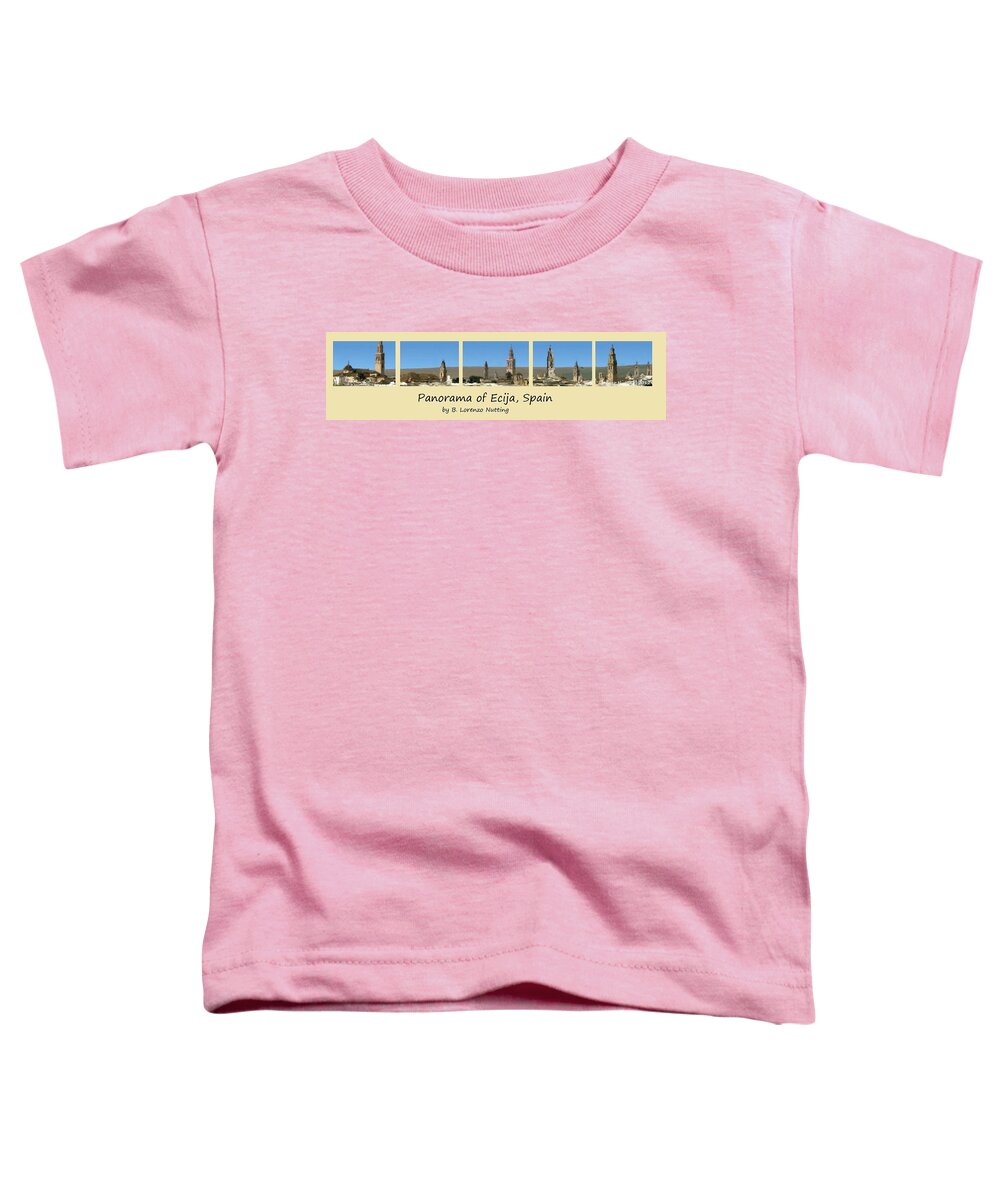 Ecija Toddler T-Shirt featuring the painting Panorama of Ecija Spain by Bruce Nutting