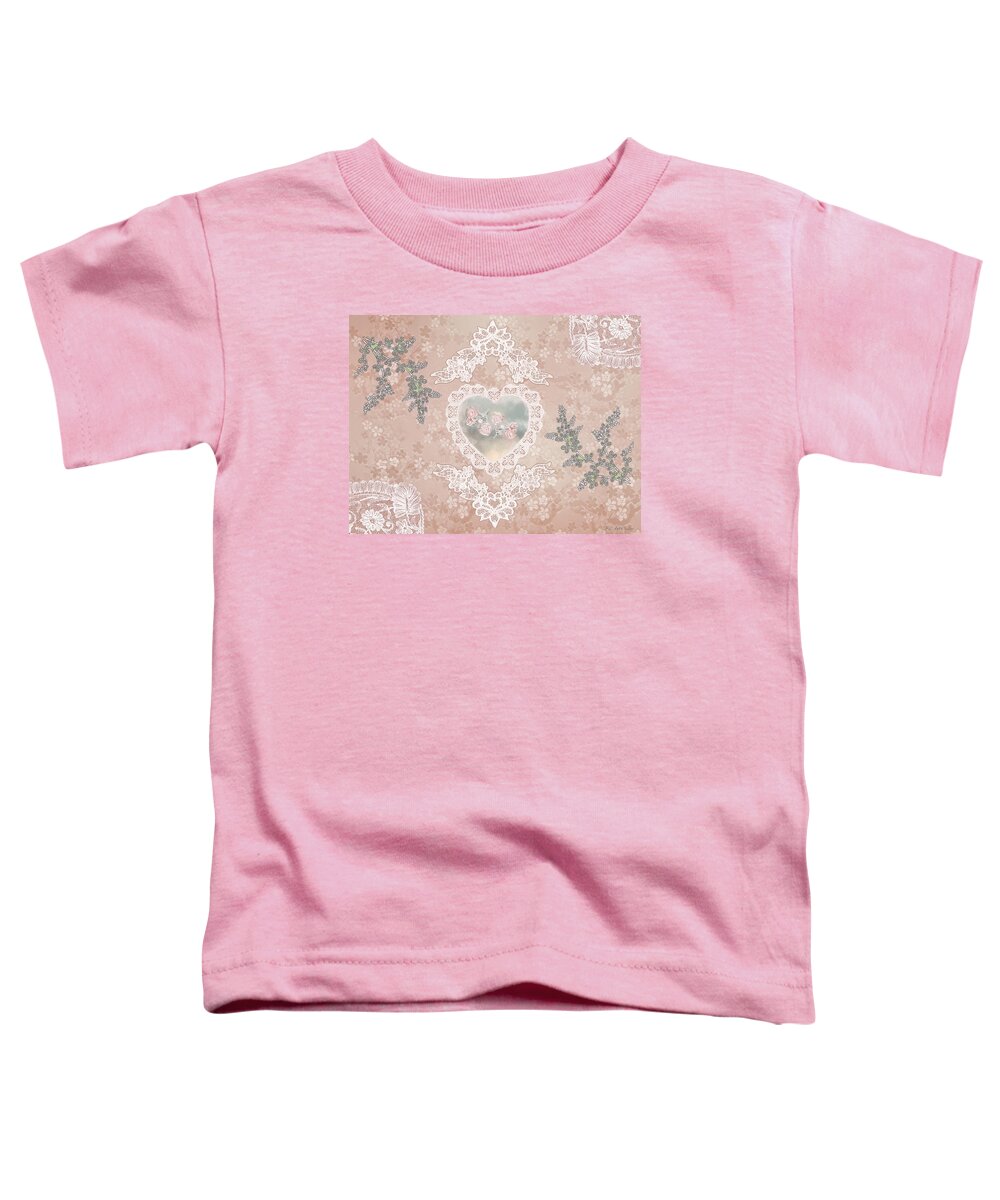 Valentine Toddler T-Shirt featuring the painting Penny Postcard Passionate by RC DeWinter