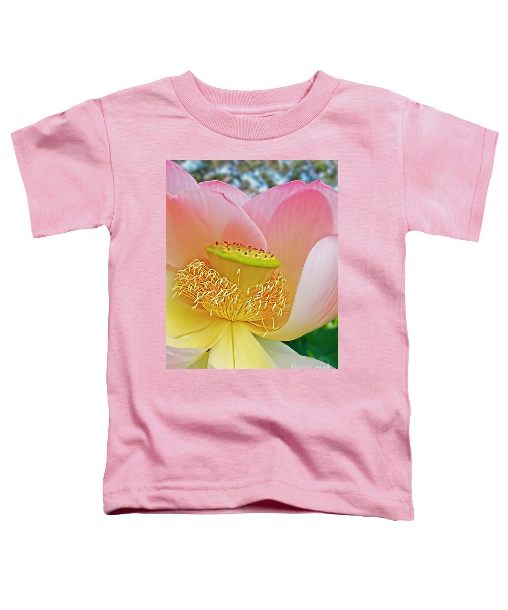 Photography Toddler T-Shirt featuring the photograph Pink Lotus Lily by Kaye Menner