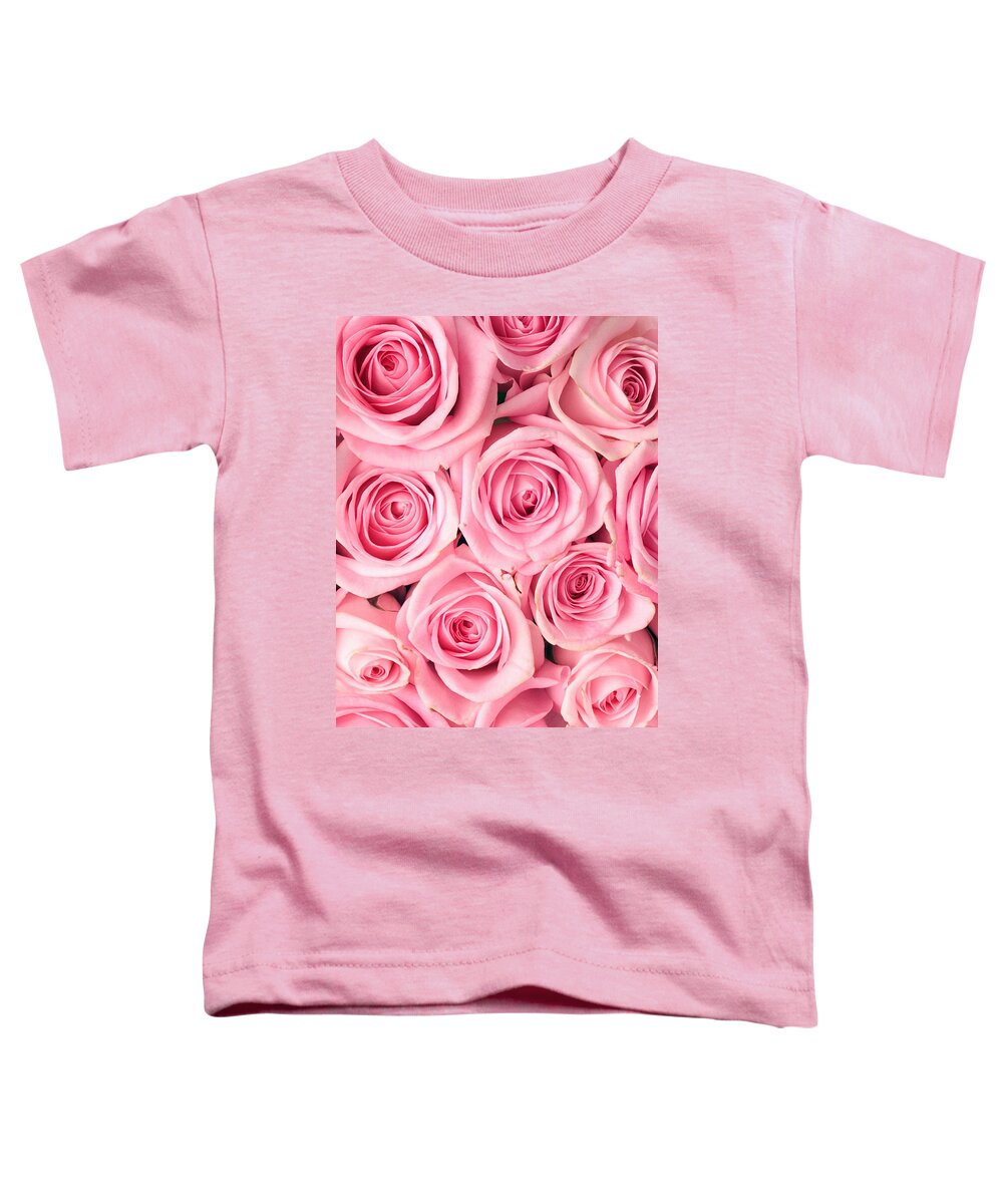 Pink Toddler T-Shirt featuring the photograph Pink Roses by Munir Alawi