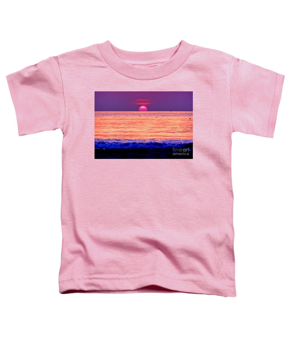 Pink Toddler T-Shirt featuring the photograph Pink Sun by Nina Ficur Feenan