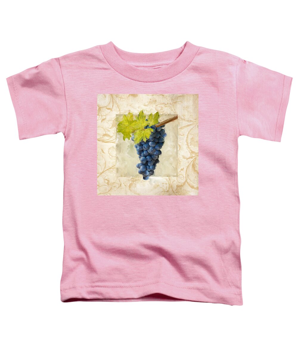 Wine Toddler T-Shirt featuring the painting Pinot Noir II by Lourry Legarde