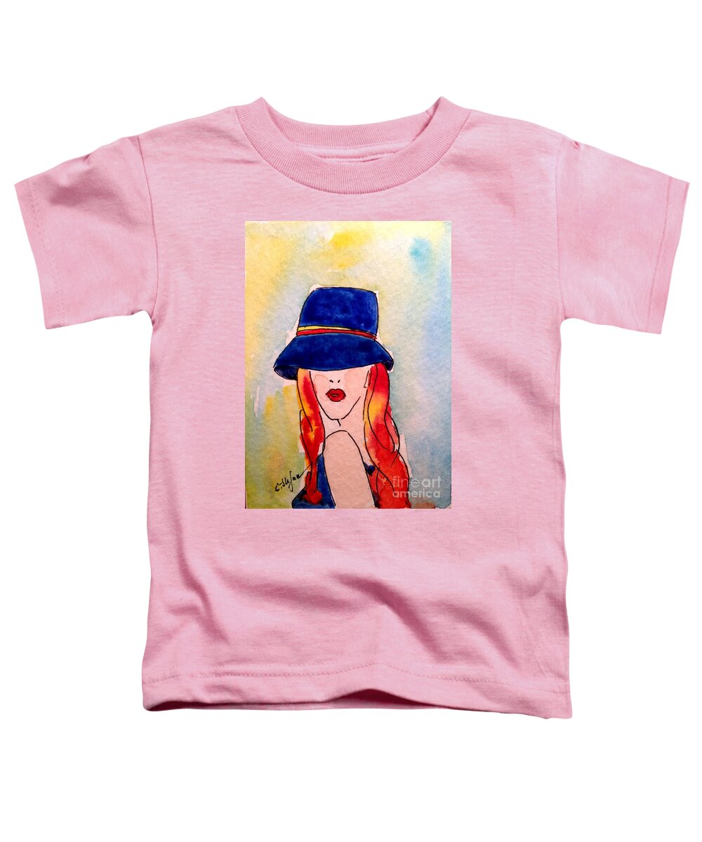 Painting Toddler T-Shirt featuring the painting Portrait of a Woman by Cristina Stefan