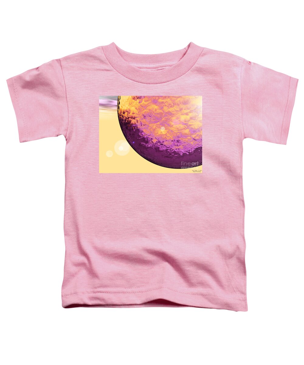 Purple Toddler T-Shirt featuring the digital art Purple Raindrop by Eric Nagel
