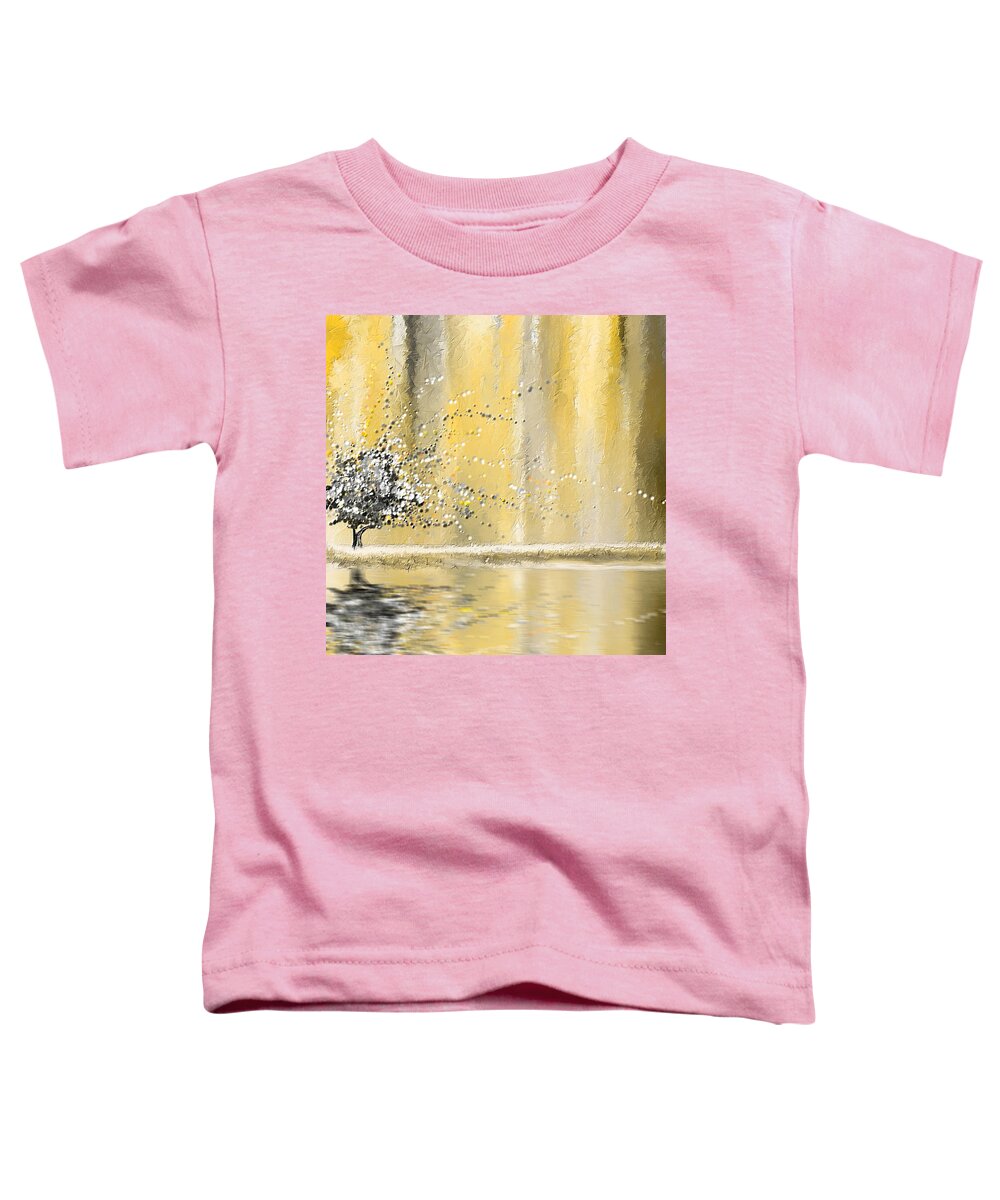 Yellow Toddler T-Shirt featuring the painting Reawakening by Lourry Legarde
