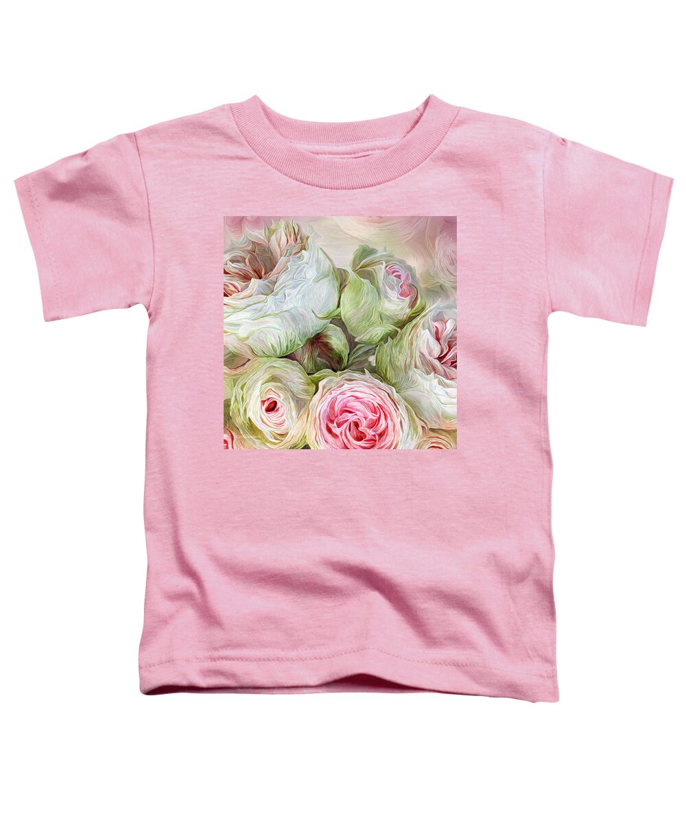 Rose Toddler T-Shirt featuring the mixed media Rose Moods - Harmony by Carol Cavalaris