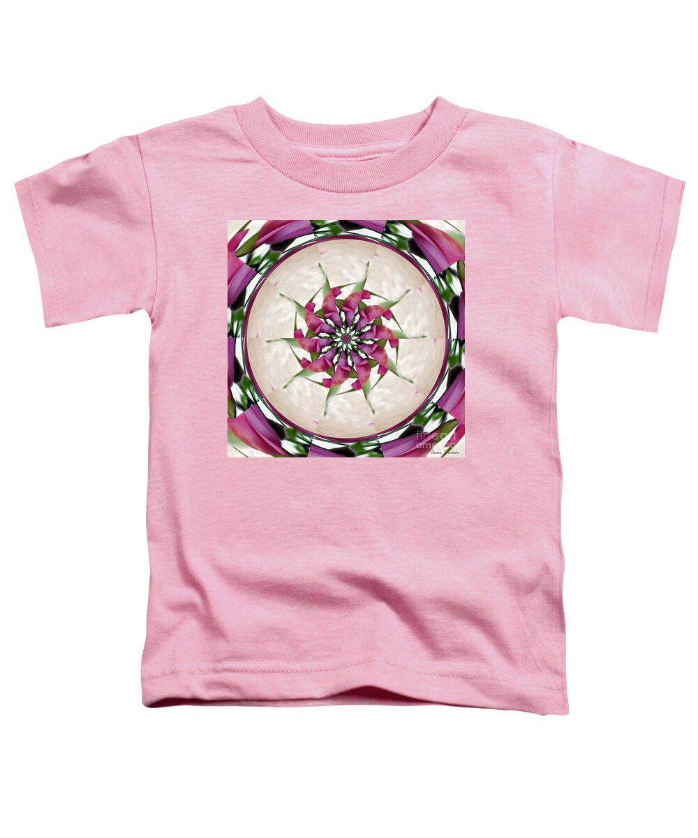 Rose Toddler T-Shirt featuring the photograph Rose Petal Pinwheel by Renee Trenholm