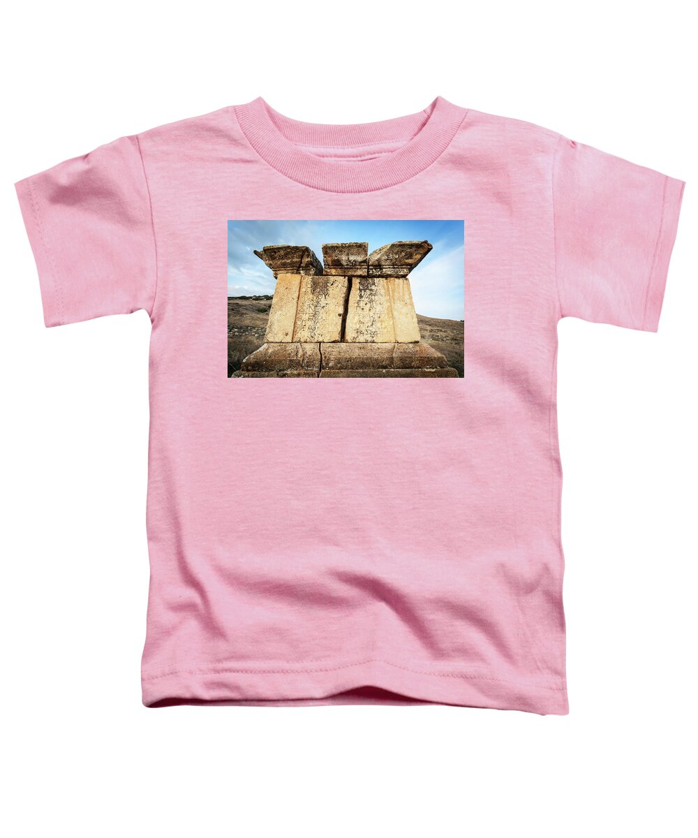Greco-roman Toddler T-Shirt featuring the photograph Ruins Of Graves, Hierapolis Pamukkale by Reynold Mainse
