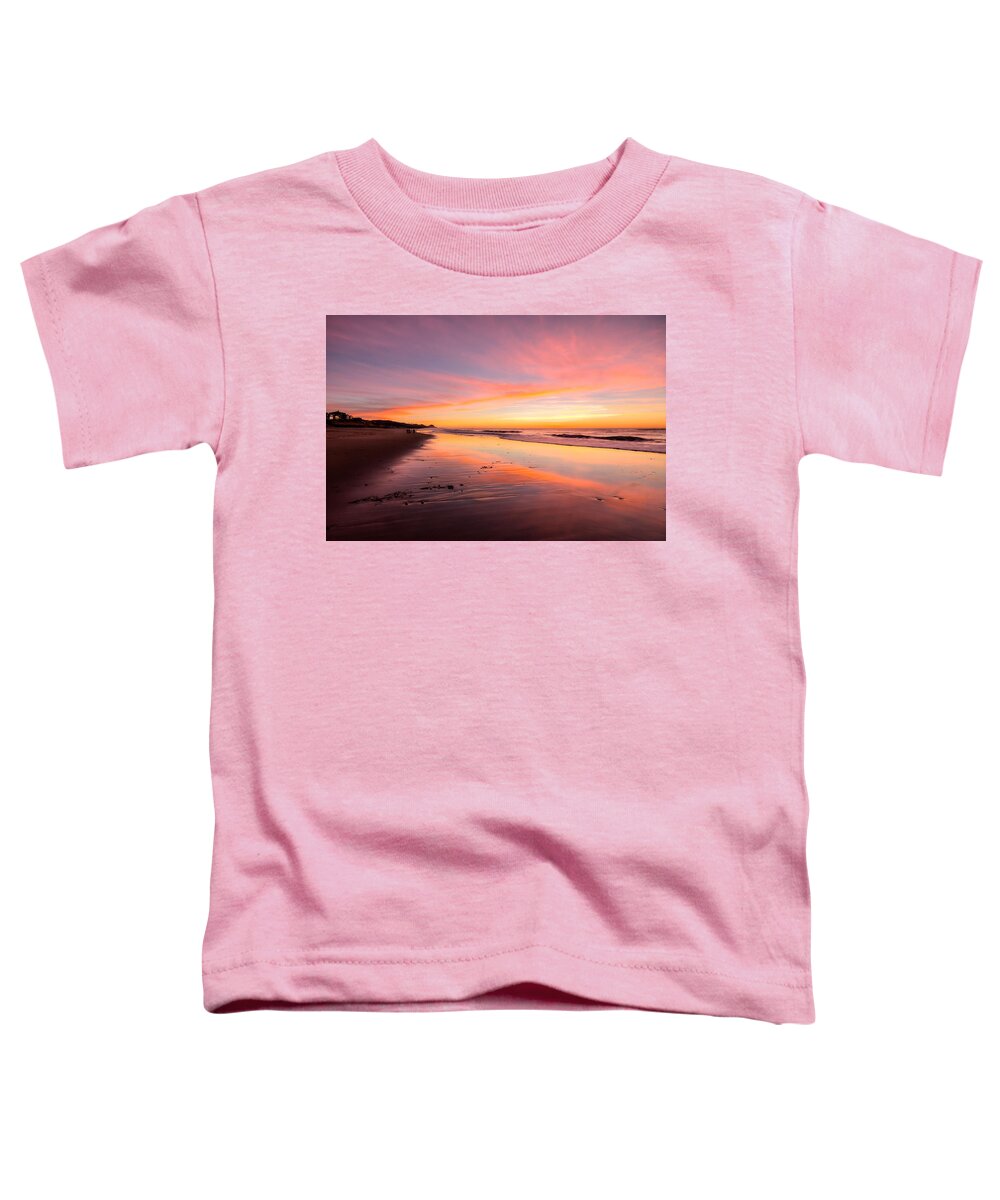 Oregon Coastal Sunset Toddler T-Shirt featuring the photograph Sailor's Delight 0079 by Kristina Rinell