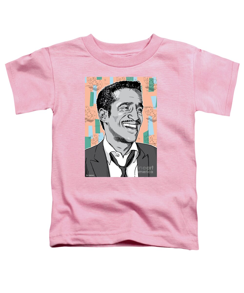 Music Toddler T-Shirt featuring the digital art Sammy Davis Jr Pop Art by Jim Zahniser