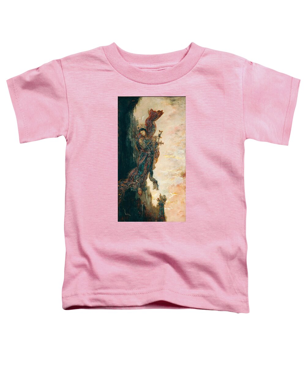 Gustave Moreau Toddler T-Shirt featuring the painting Sappho falling by Gustave Moreau