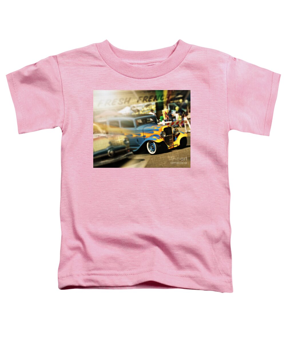 Car Toddler T-Shirt featuring the photograph Street Flames by Perry Webster