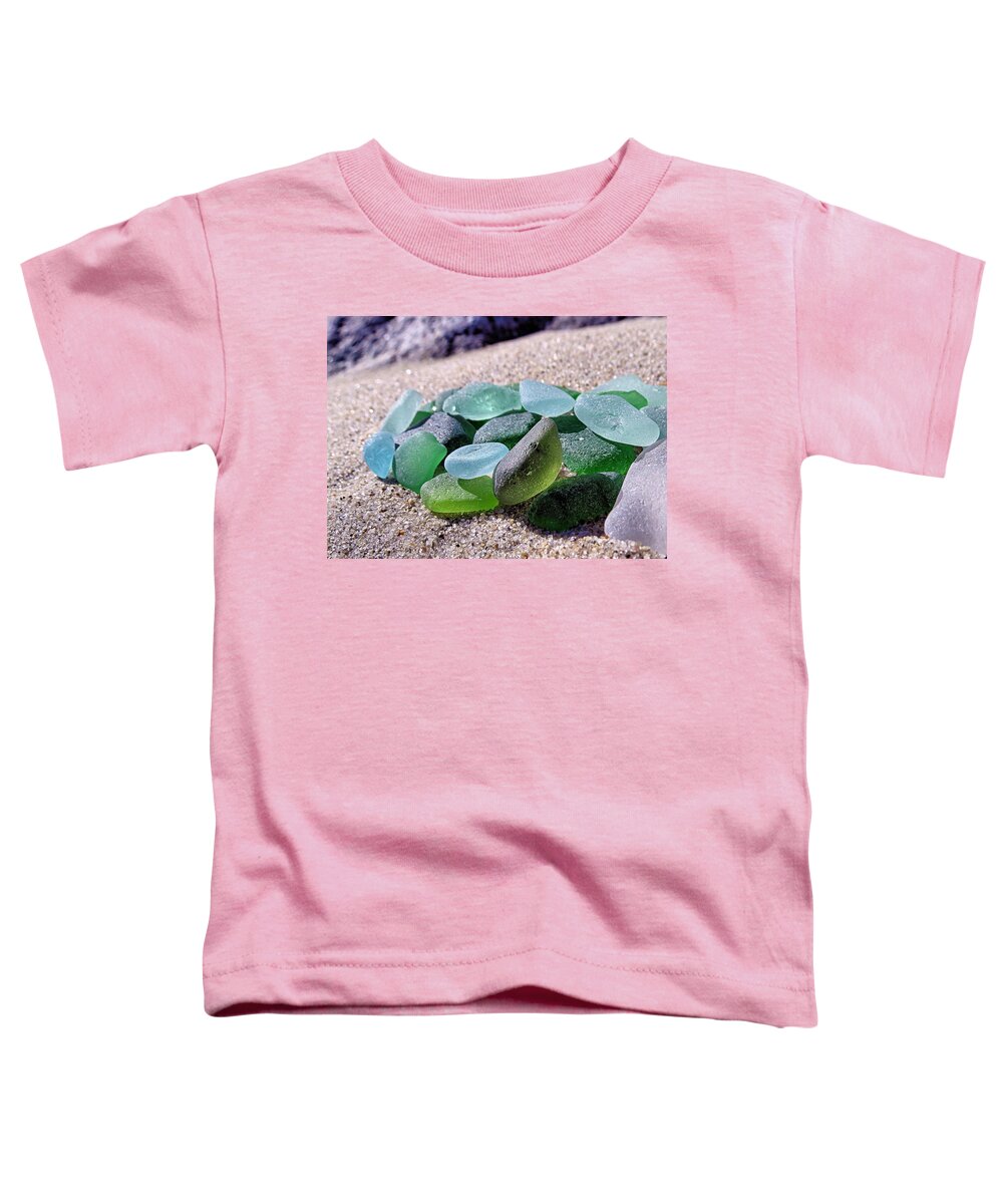 Beach Glass Toddler T-Shirt featuring the photograph Sunkissed Glass by Janice Drew