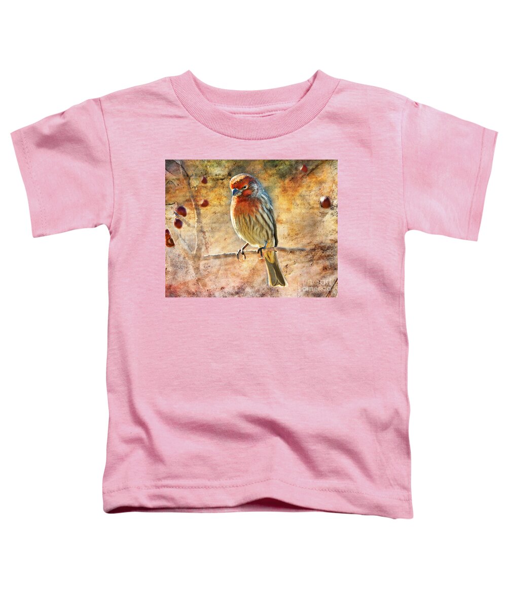 House Finch Toddler T-Shirt featuring the photograph Sunning by Betty LaRue
