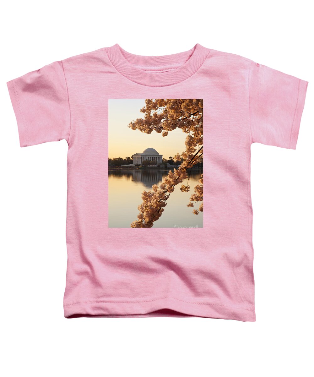 Washington Dc Toddler T-Shirt featuring the photograph Sunrise over Jefferson Memorial by Brian Jannsen