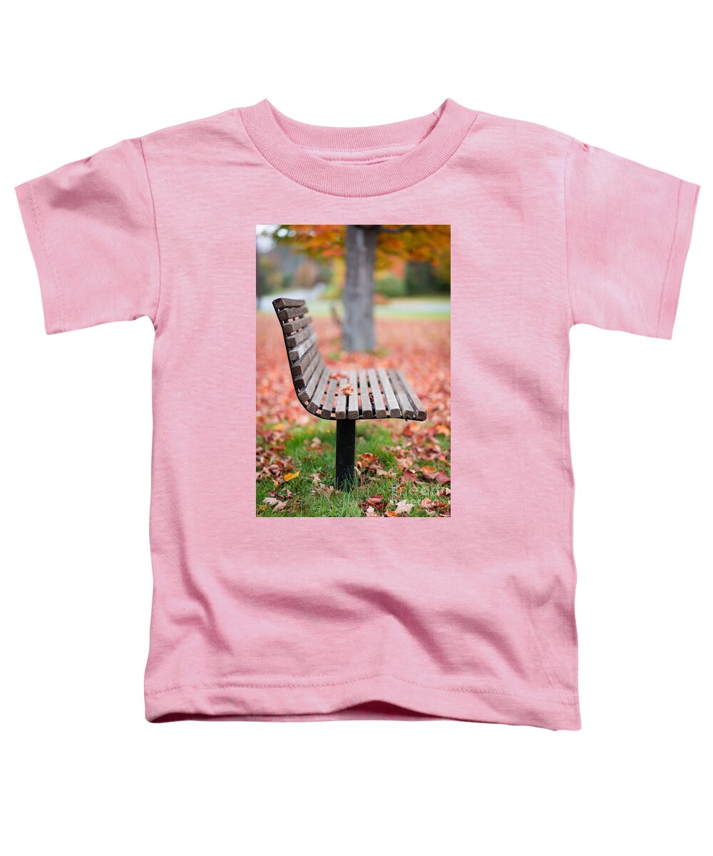 Autumn Toddler T-Shirt featuring the photograph Take a seat by Edward Fielding