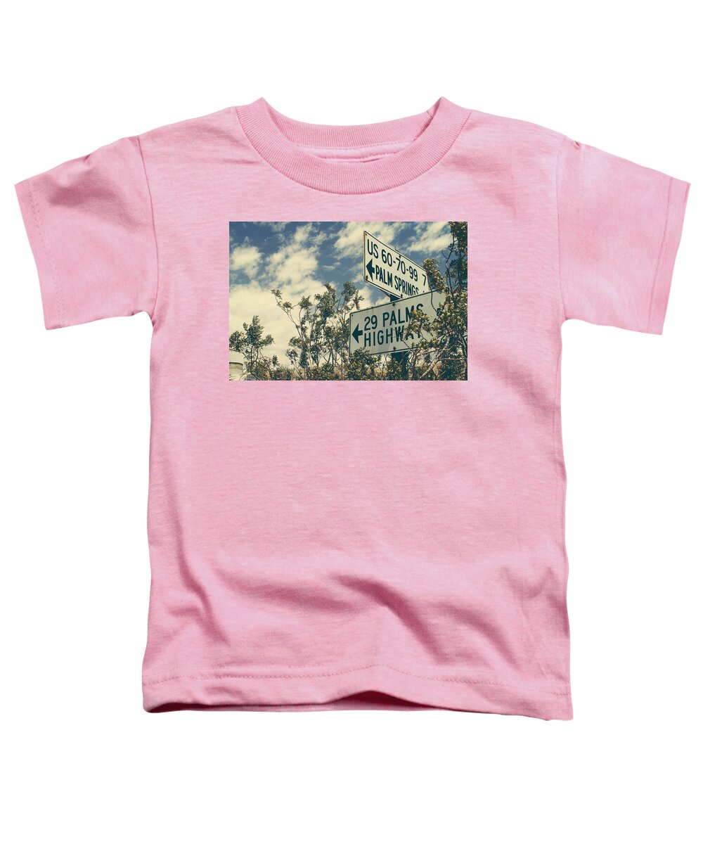 Signs Toddler T-Shirt featuring the photograph Thattaway by Laurie Search