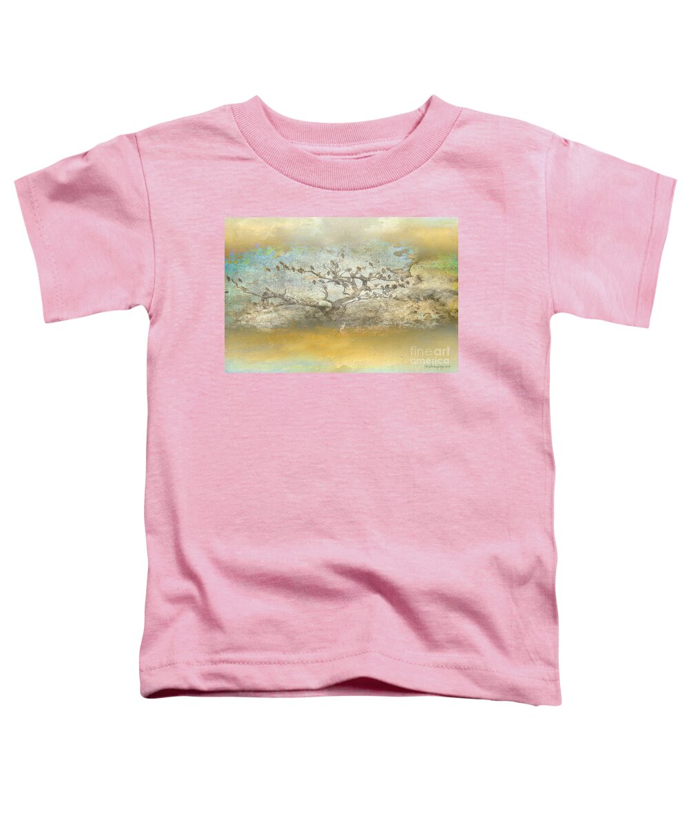 Landscape Toddler T-Shirt featuring the painting The Birdy Tree by Chris Armytage