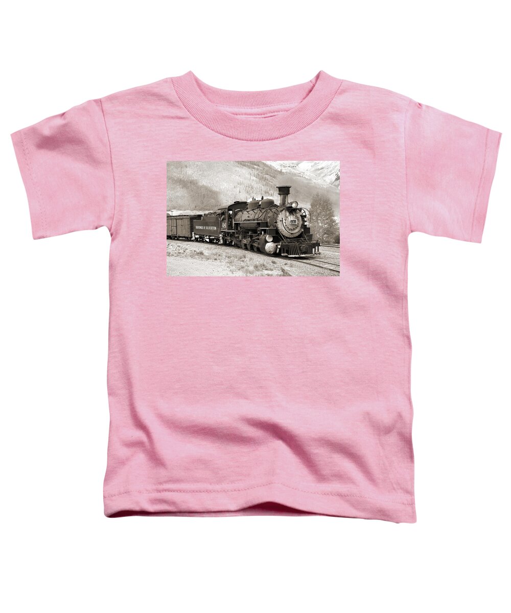 Transportation Toddler T-Shirt featuring the photograph The Durango and Silverton by Mike McGlothlen
