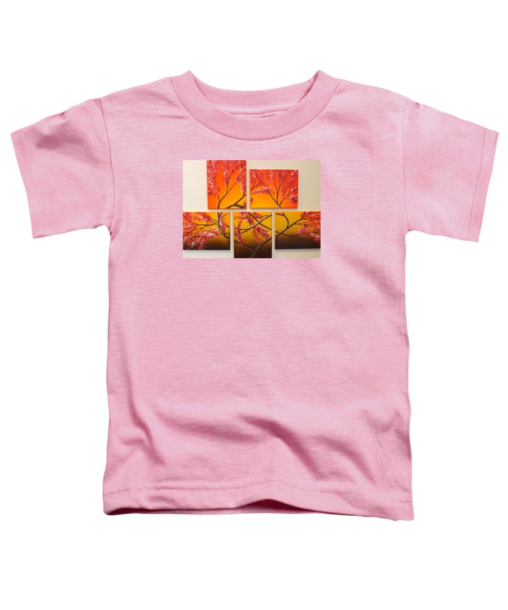Tree Of Infinite Love Toddler T-Shirt featuring the painting Tree of Infinite Love by Darren Robinson