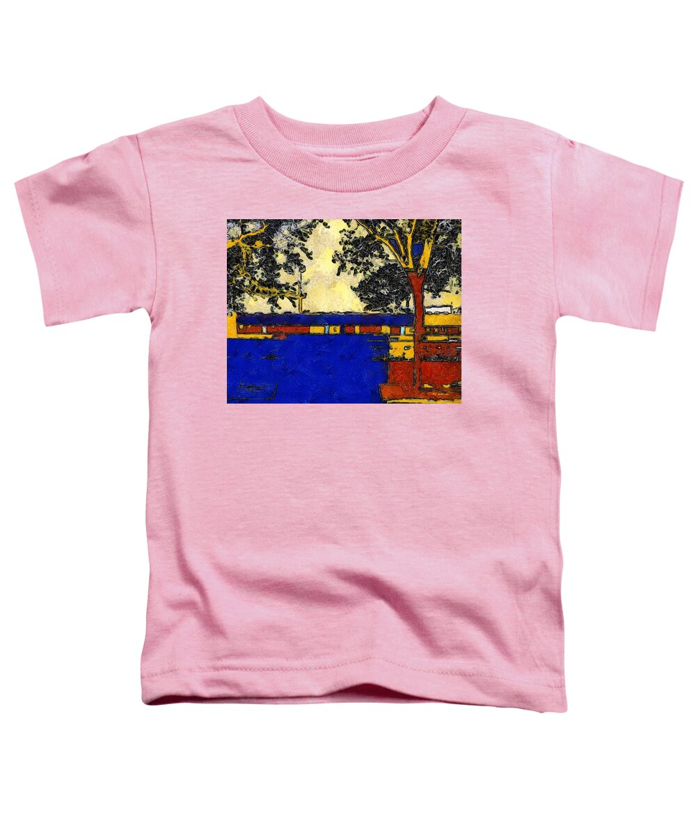 Landscape Toddler T-Shirt featuring the painting Vincent's Japanese Garden by RC DeWinter