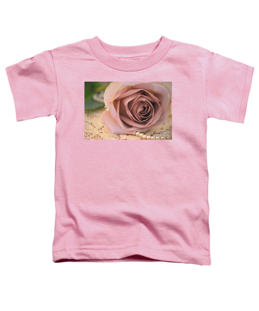 Rose Toddler T-Shirt featuring the photograph Vintage Rose by Deb Halloran