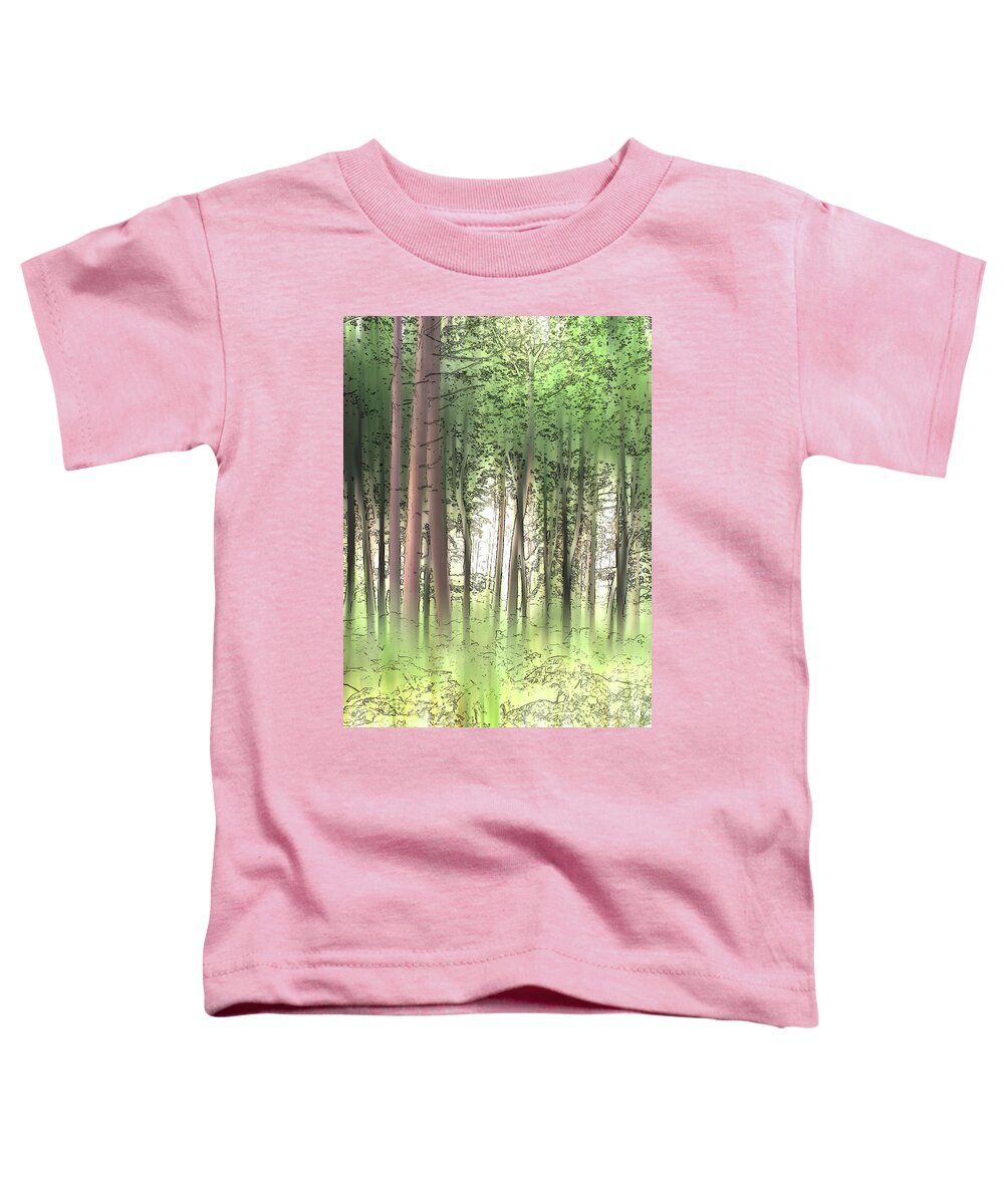 Beautiful Toddler T-Shirt featuring the photograph Woodland Trees In Summer by Ikon Ikon Images