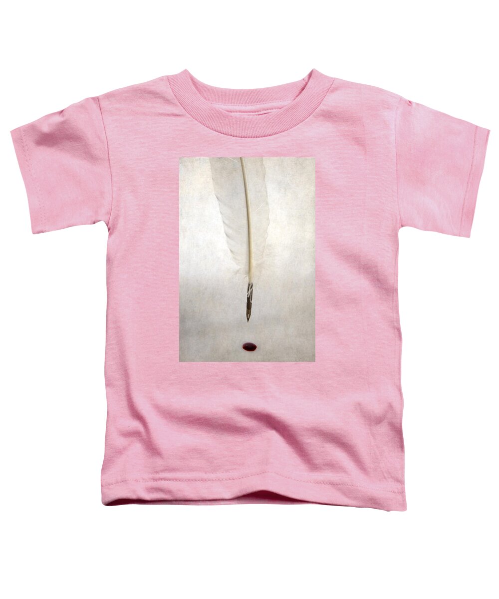 Feather Toddler T-Shirt featuring the photograph Writing With Blood by Joana Kruse