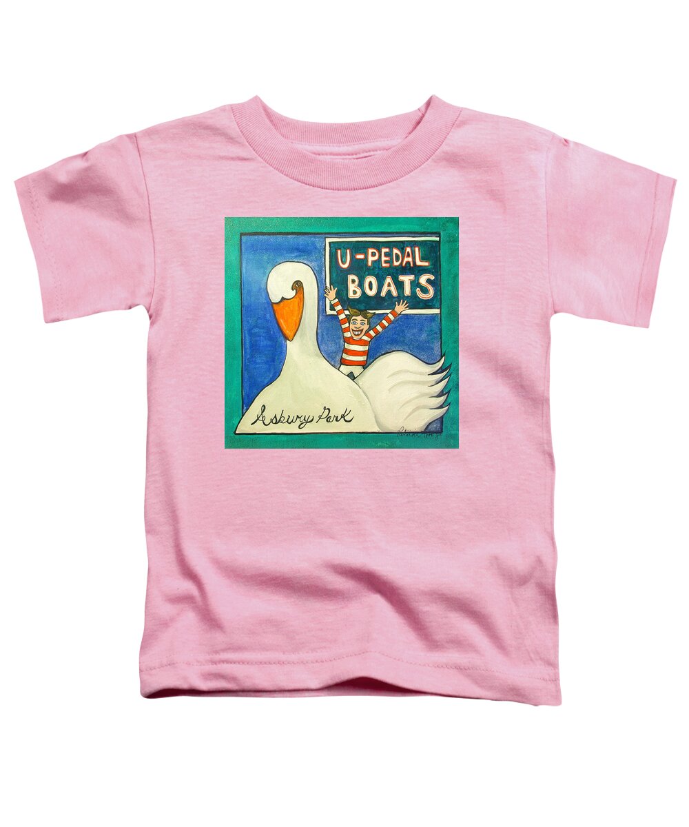 Asbury Park Art Toddler T-Shirt featuring the painting You Pedal Tillie by Patricia Arroyo
