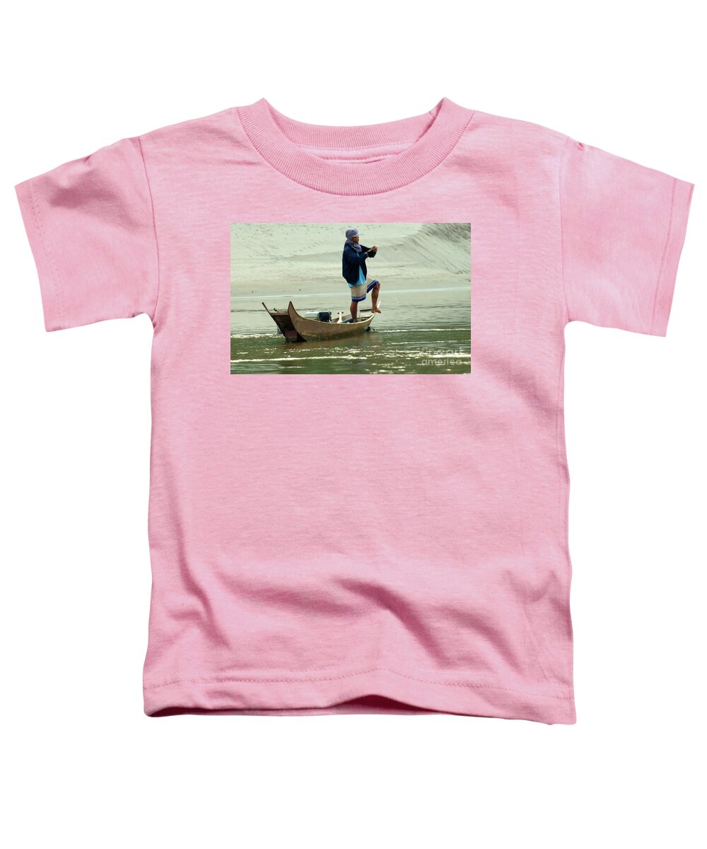 Mekong Toddler T-Shirt featuring the photograph Balancing Act #1 by Bob Christopher