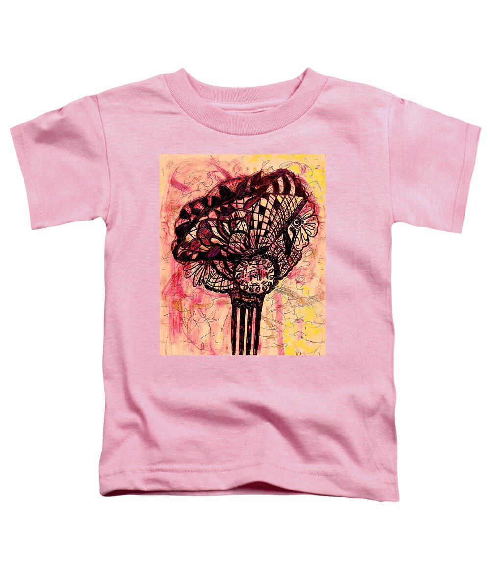Vintage Toddler T-Shirt featuring the mixed media Vintage Hair Comb #8 by Natalie Holland