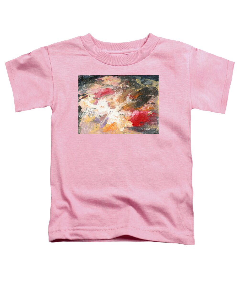 Gail Daley Toddler T-Shirt featuring the painting Abstract No 2 by Gail Daley