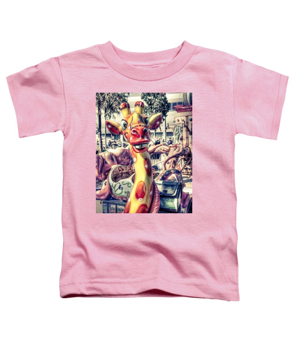 Giraffe Toddler T-Shirt featuring the photograph BOO by Wayne Sherriff