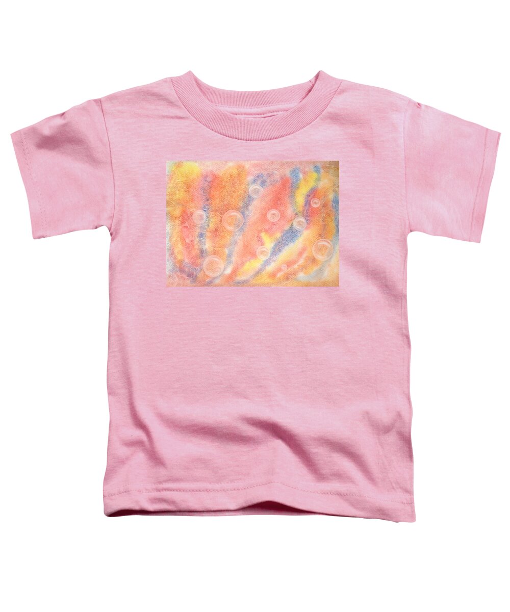 Abstract Watercolor Toddler T-Shirt featuring the painting Bubbles original abstract watercolor by Georgeta Blanaru