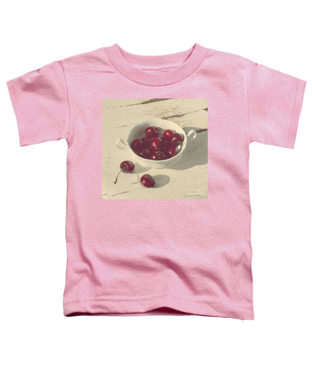 Cherries In A Cup Toddler T-Shirt featuring the photograph Cherries Still Life by Svetlana Novikova