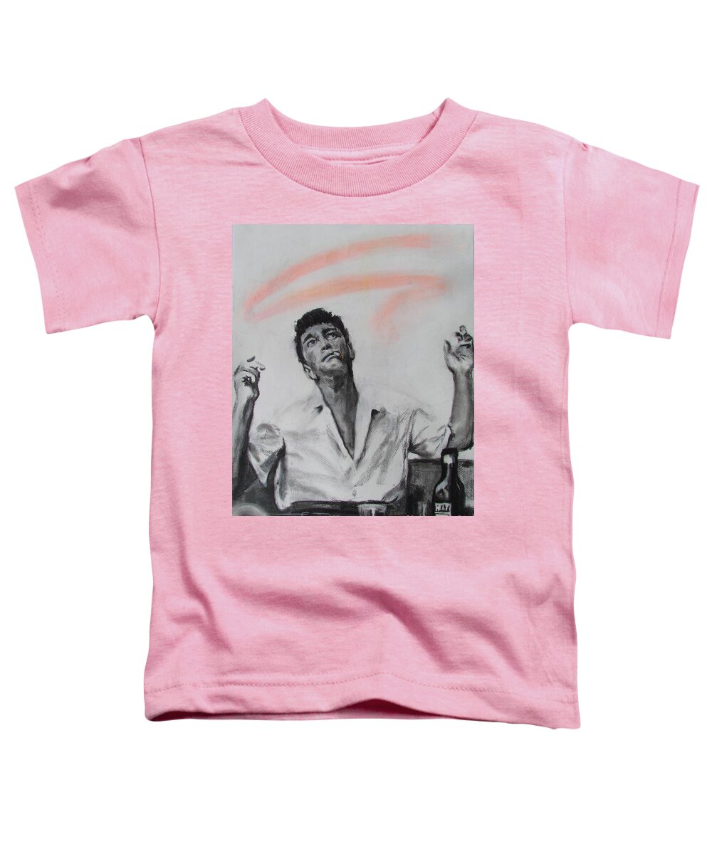 Dean Martin Toddler T-Shirt featuring the drawing Dino - 1961 by Eric Dee
