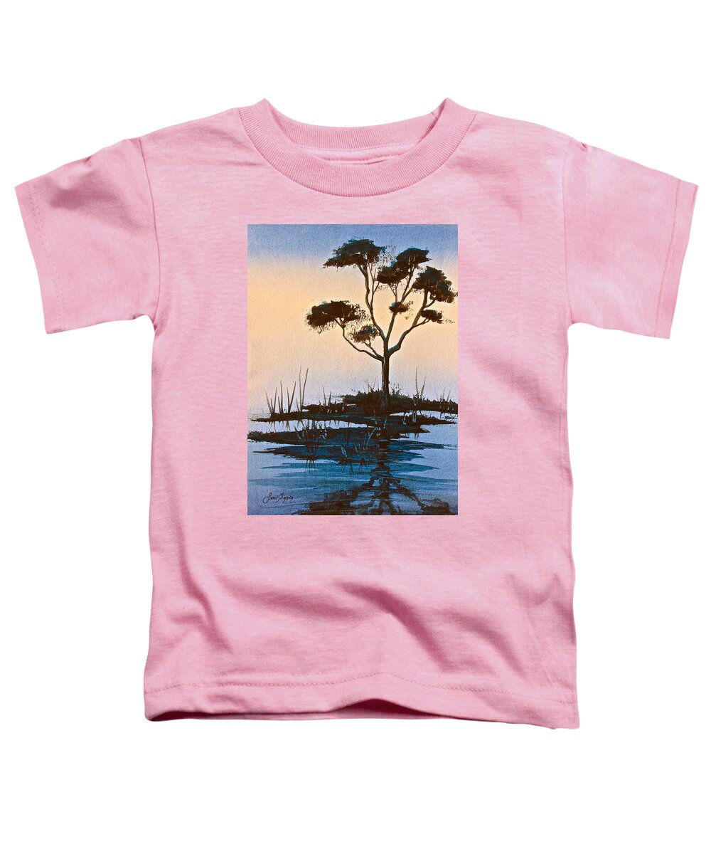Tree Toddler T-Shirt featuring the painting In a Mellow Mood by Frank SantAgata