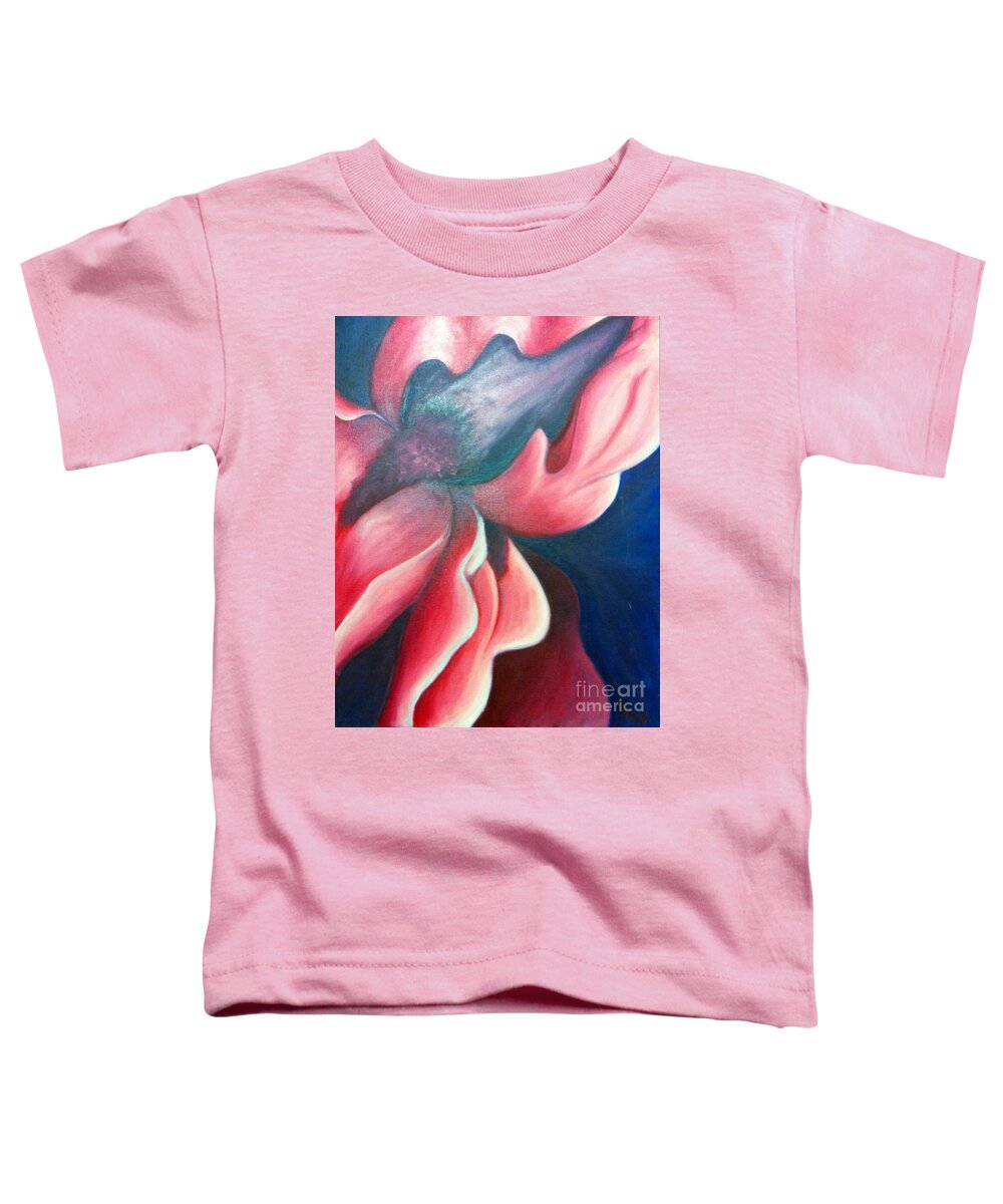 Iris Toddler T-Shirt featuring the painting Iris O'Keefe by Vonda Lawson-Rosa