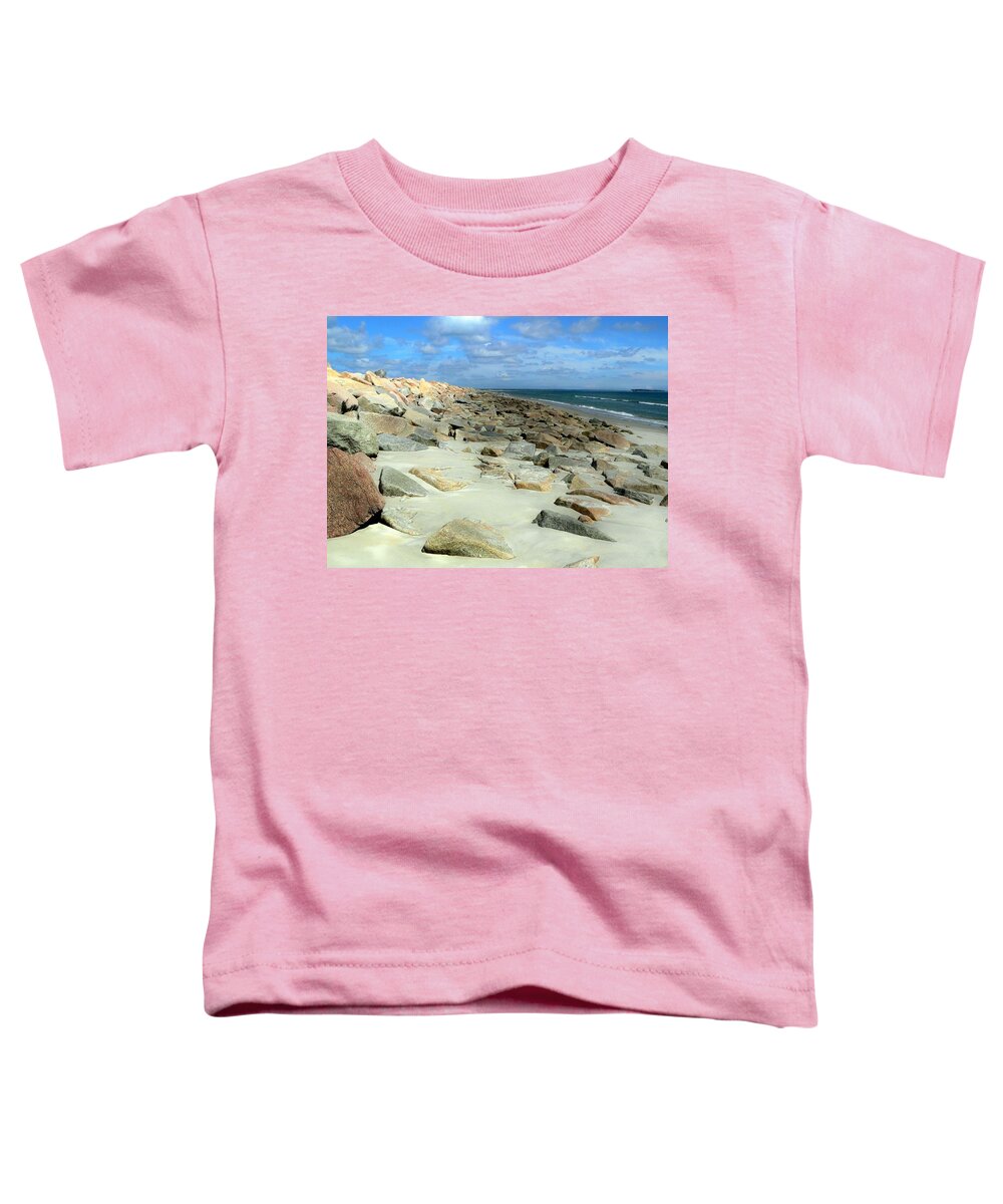 Beach Toddler T-Shirt featuring the photograph Low tide by Janice Drew