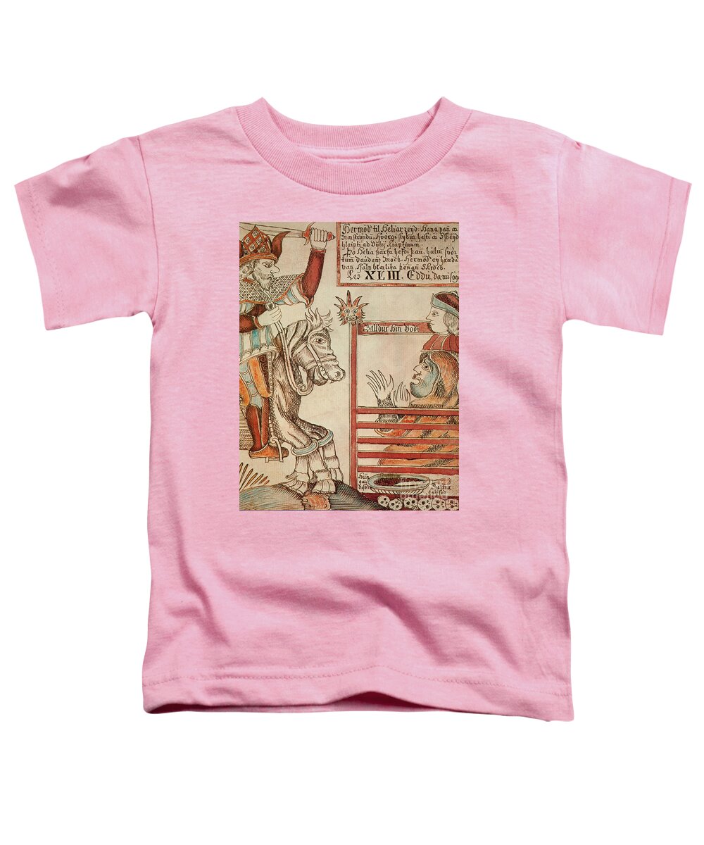 Norse Toddler T-Shirt featuring the photograph Norse Mythology Hermod Assails by Photo Researchers