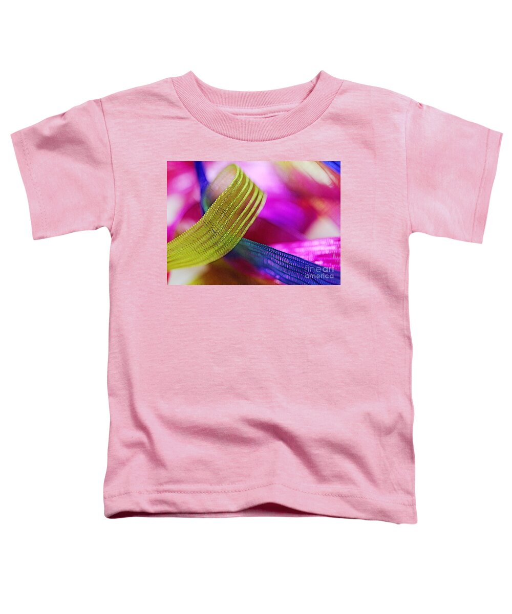 Green Toddler T-Shirt featuring the photograph Party Ribbons by Judi Bagwell