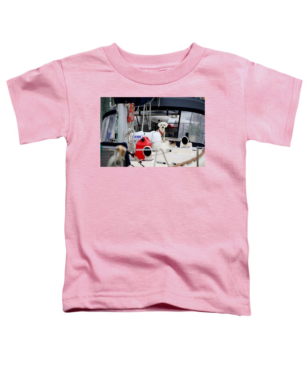 Dog Toddler T-Shirt featuring the photograph Sailor Pooch by Toni Hopper