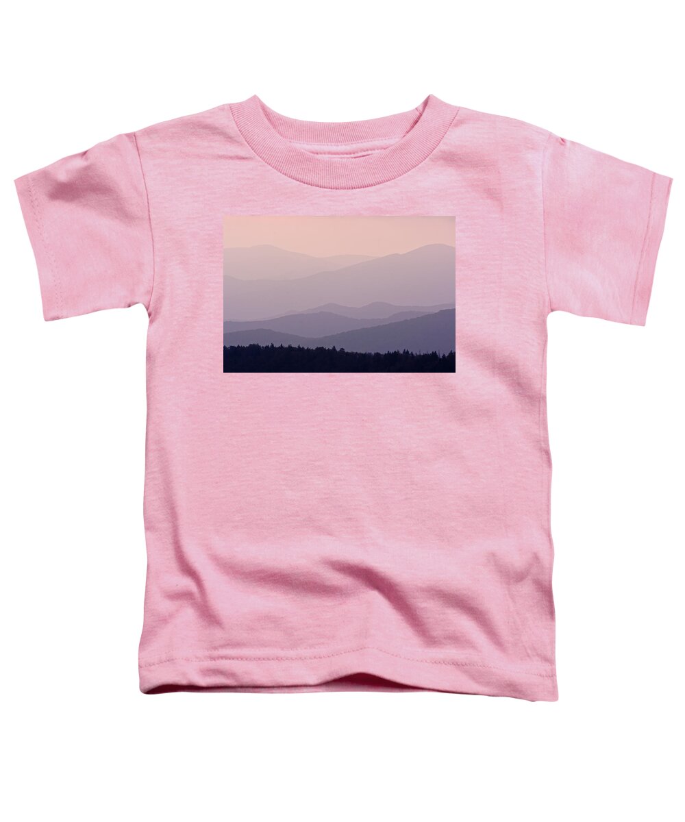 Great Smoky Mountains Toddler T-Shirt featuring the photograph Smoky Mountain Sunset by Angie Schutt