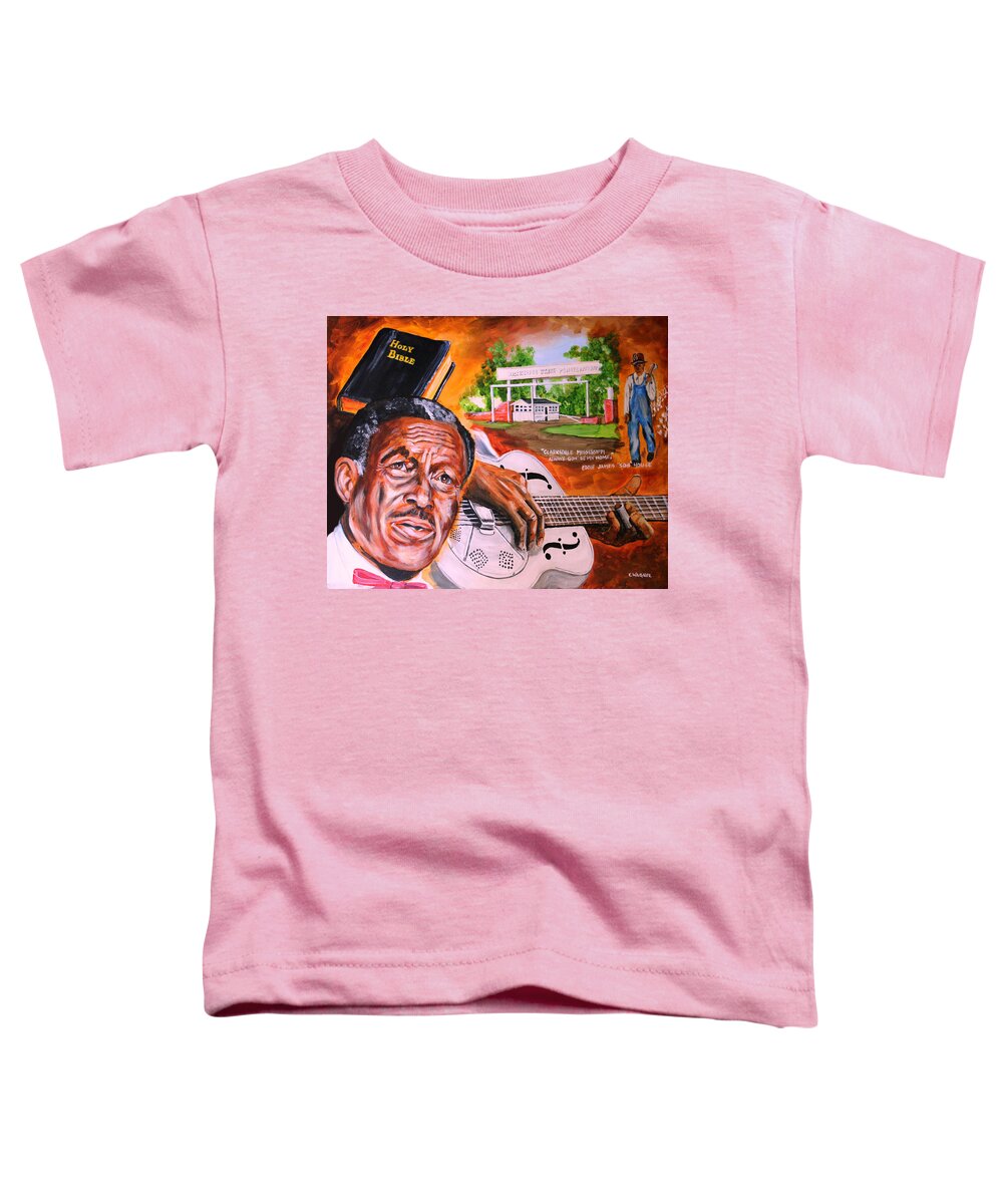 Son House Toddler T-Shirt featuring the painting Son House by Karl Wagner