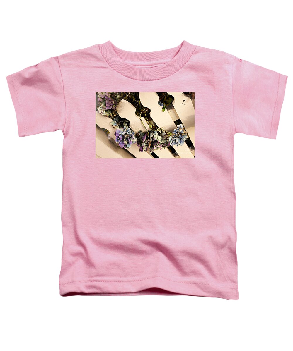 Hydrangea Toddler T-Shirt featuring the photograph Vintage Blues by Alanna DPhoto